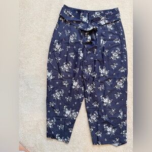 Club Monaco Dark Blue Floral Pants
